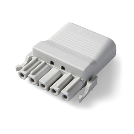 Ensto NCC52S.GX2 Naarasliitin 5-napainen, 5 kpl pakkaus, Liitäntätulpat & kaapelit