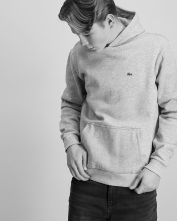 Lacoste SWEATSHIRT HOOD Grau Pullover Jungen - Kids Brand Store