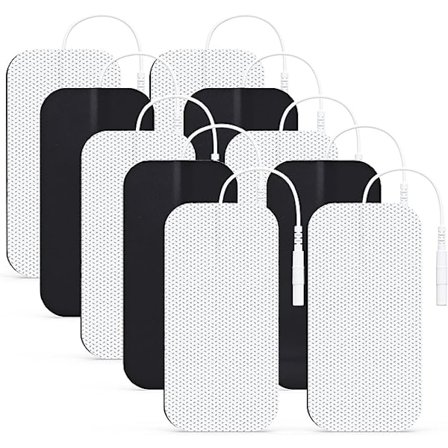 Unit Pads 2"X4" 10 stk., 3. generations latexfrie rektangulære udskiftningspuder elektrode patches med forbedret selvklæbende ydeevne til 