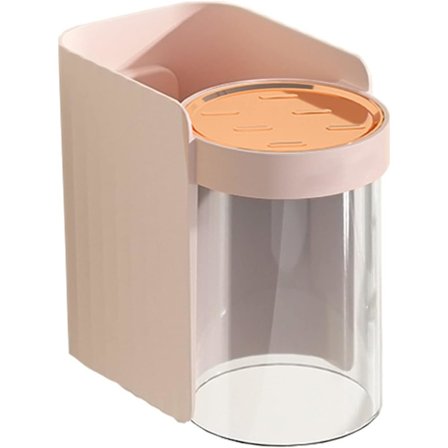 Tandborsthållare med kopp, väggmonterad magnetisk upp och ner, ZQKLA