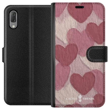 Kompatibel Tegnebogsetui til Sony Sony Xperia L3 Cactus and Friends - Blush Paper Hearts