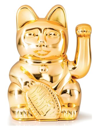 Maneki-Neko - Lucky Cat Gold Donkey