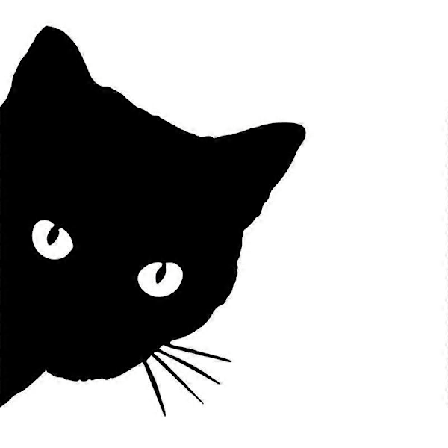 12*15cm Sort Kat Hoved Bilmærkat Dekal Vinyl Scooter Bil Tuning Lastbil