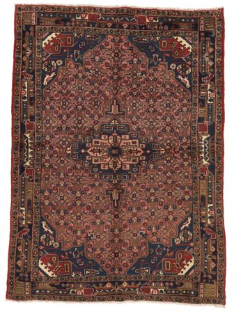 Tappeto Koliai 159X220 Nero/Rosso Scuro (Lana, Persia)