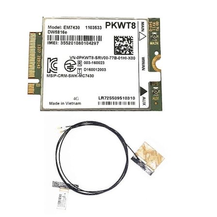 EM7430 DW5816E 4G LTE Modul+2XAntenne GOBI6000 for Dell Latitude 7280 7285 7290 7389 7390 7480 7490