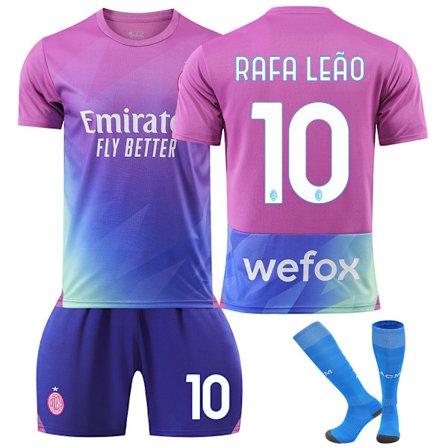 2324 AC 2 bortatröja barnset för vuxen träningströja NO.10 med strumpor