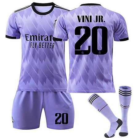 Real Madrid CF -23 Away Jersey VINI JR. Nro 20 Jalkapallopaitasarja C