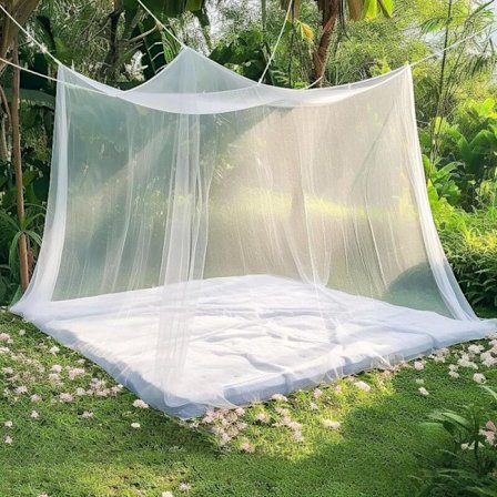 Myggenet 220x200x200cm Fin Holdbart Net Letvægts til Hjem Rejse Camping Beskytter Mod Myg
