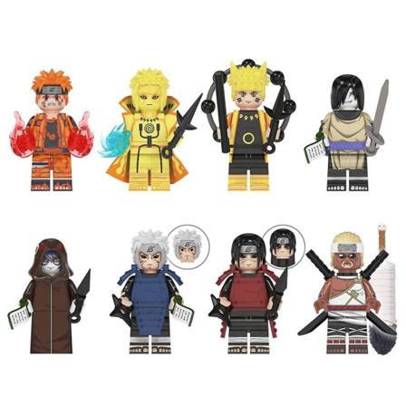 8 stk Anime Naruto Mini Action Figur Leke, Byggeklosser Leke Samlesett For Fest Favorer, Fans Gave Shaped C