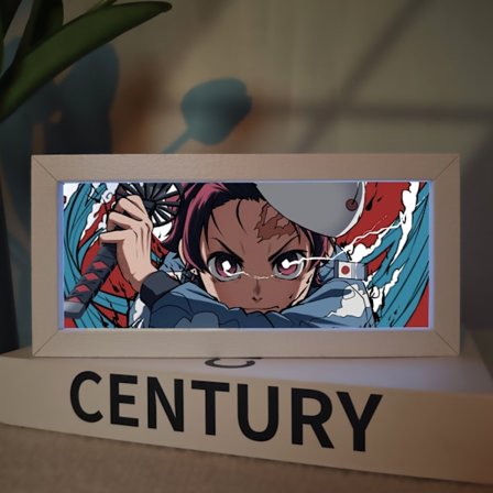 Anime RGB LED -varjolaatikkokehys - Monivärinen manga-paperileikkausvalolaatikko, ainutlaatuinen pöytävalaisin ja huoneen sisustus anime-harrastajille
