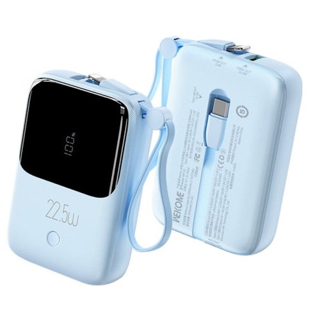 10000mAh Snabb Bärbar Powerbank Super Fast Charging USB-C 22,5W