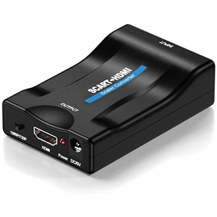 Spänningsomvandlare - 1080P Scart Till HDMI Video Audio High End Converter Adapter För HD TV DVD Sky Box Stb Plug And Play