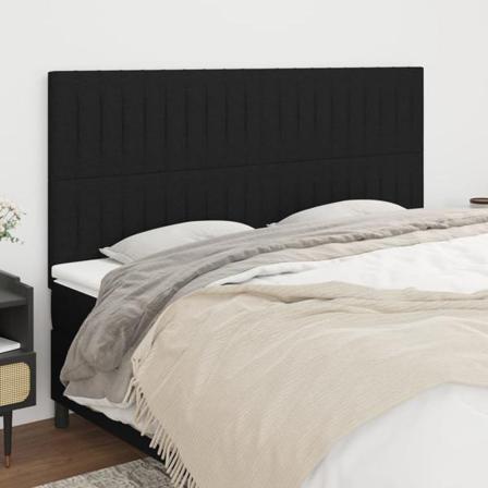 Vidaxl Huvudgavlar 4 St Svart 90x5x78/88 Cm Tyg Svart