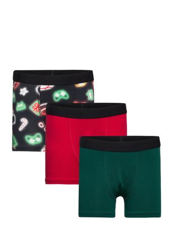 Boxer Aop 3 Pack Christmas Night & Underwear Underwear Underpants Multi/mønstret Lindex*Betinget Tilbud