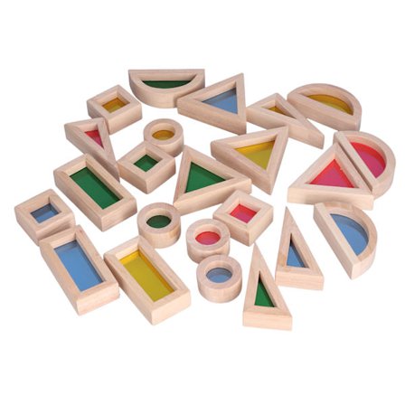 Fargerike Gjennomsiktige Akryl Byggeklosser Sensorisk Læring Tidlig Utdanning Stableklosser