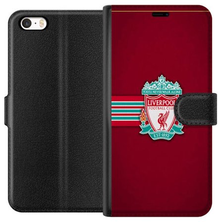 Kompatibelt Plånboksfodral till Apple Apple iPhone 5 Liverpool FC fotbollströja röd supporter merch