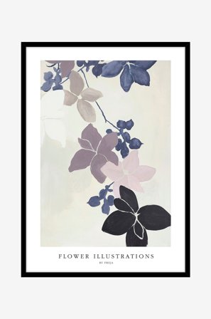 Malerifabrikken - Billede The scent of flower, Sort ramme - Flerfarvet - Billeder - Fra Homeroom
