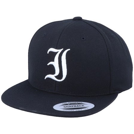 Iconic - Sort snapback Kasket - I Letter 3D Black Snapback @ Hatstore
