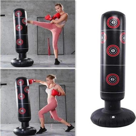 Stående boxningssäck för vuxna, 160 cm, uppblåsbar fristående boxningssäck