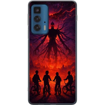 Kompatibelt Mobilskal till Motorola Motorola Edge 20 Pro Mörk fantasyillustration inspirerad av Stranger Things med övernaturlig varelse, blixtar oc