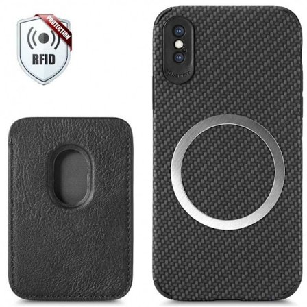 iPhone XS Max Stöttåligt skal med Magnetisk Korthållare Magsafe RFID