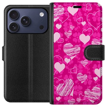 Kompatibelt Lommeboketui til Apple Apple iPhone 17 Pro PopHjerteMønster