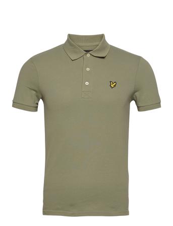 Plain Polo Shirt Polos Short-sleeved Grøn Lyle & Scott
