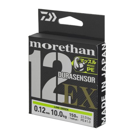 Daiwa UVF Morethan Durasensor X12 SI3 Lime Green - 0.10mm, 150m