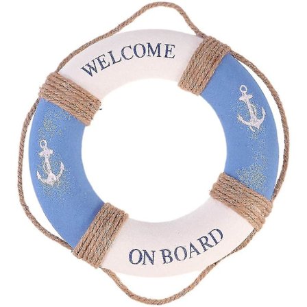 Redningsbøye for dekorasjon - Maritim dekorasjon til oppheng, 30 cm