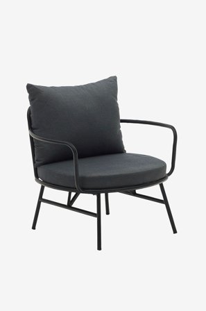 Kave Home - Stol med armlæn Bramant - Sort - Spisestole - Fra Homeroom