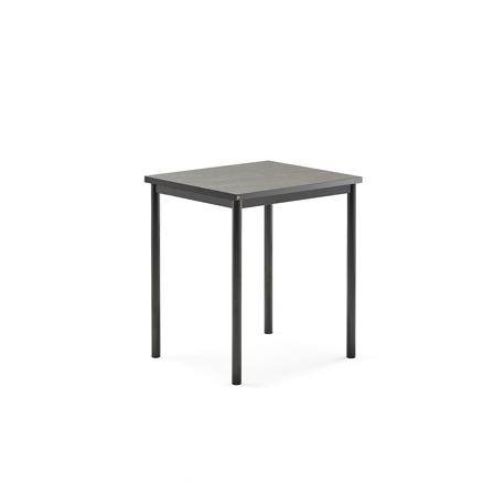 Tisch SONITUS, 700x600x760 mm, Linoleum dunkelgrau, anthrazit