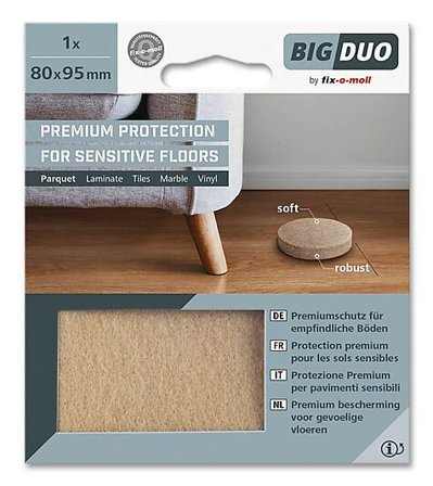 FIX-O-MOLL Filtknott Parkettglider 80x95mm