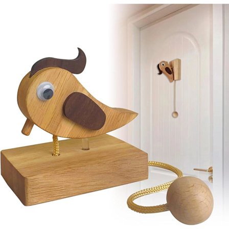 Træ Håndlavet Kreativ Spætte Dørklokke, Spætte Dørklokke, Spætte Dørhammer, Spætte Dørhammer Udløser, Træ Mekanisk Inter