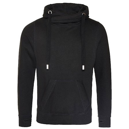 AWDis Hoods Herr Cross Neck Hoodie S Jet Black