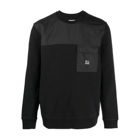 Woolrich, Knitwear Zwart, Heren, Maat:S,Katoen