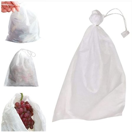 30 x 20 cm, 100 stk. Insekt- og fuglenet, frugtbeskyttelsesposer med snøre, druebeskyttelsesposer, beskyttelse af frugter, blomster og grøntsager, 
