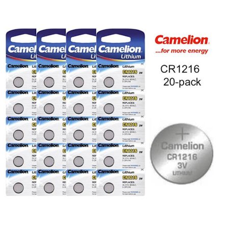 CR1216 20-pack Lithium batterier Camelion CR 1216 3V