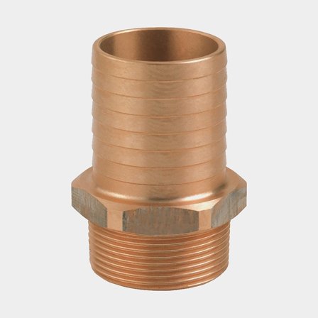 Schlauchanschluss Guidi Hose Connector Male, Bronze, 3/8" G (BSP) (Außengewinde) zu 10 mm (25/64") Schlauch - Boot