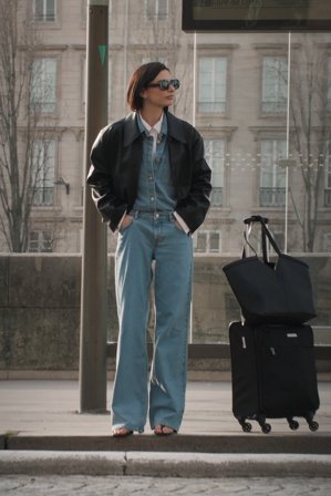 NA-KD Lane jean taille basse - Jeans taille basse - Bleu - EU 46