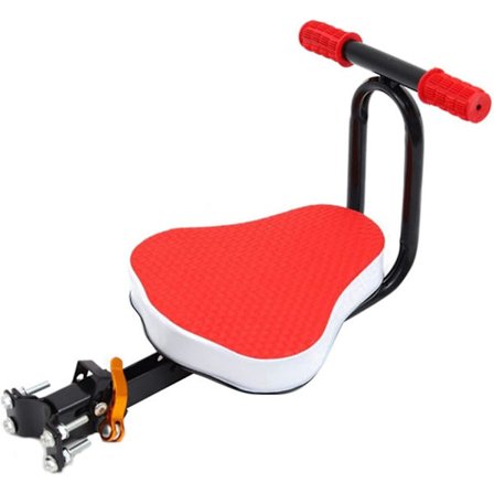 Børnesæde til cykel, børnecykelholder frontmonteret med skridsikre armlæn, hurtigudløsning foldbart cykeltilbehør passer til mountainbikes, damecykler