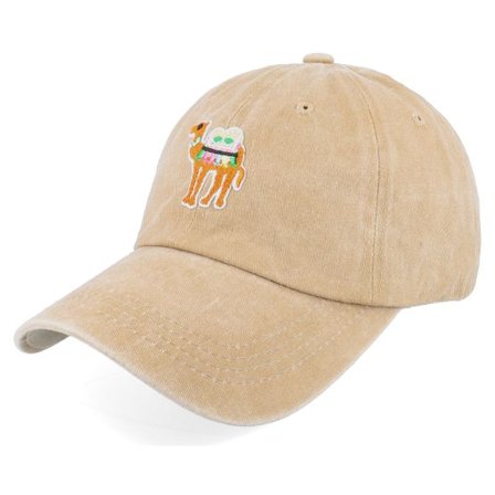 Iconic - Beige unconstructed Keps - Camel Khaki Dad Cap @ Hatstore
