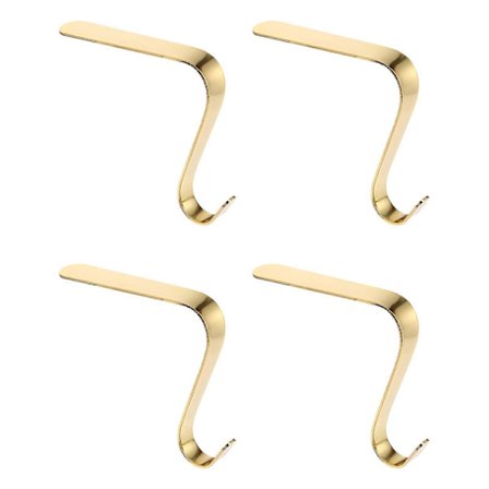 4 st Julstrumphängare Öppen spis Hylla Hängare Hängkrokar (Gyllene) [DB]