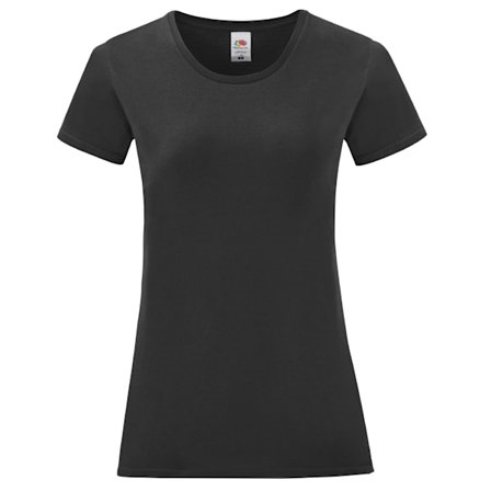 Fruit of the Loom Womens/Ladies Iconic 150 T-Shirt M Svart