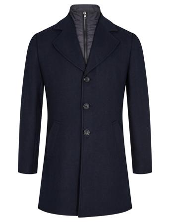Bs Portmore Slim Fit Coat Yllerock Rock Navy Bruun & Stengade