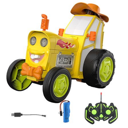 Fjärrkontroll Hoppande stuntbilleksak för barn Intressant lätt musik billeksaker Nyhet Present till barn