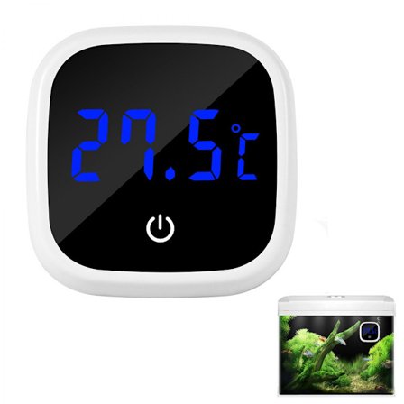 ING Akvariumtermometer med LED-skjerm - digitalt termometer Egnet for ferskvanns- og saltvannsakvarier