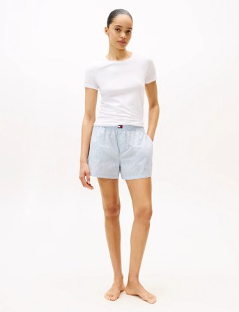 Tommy Hilfiger Plaid Prt Poplin Shorts - Blue - S