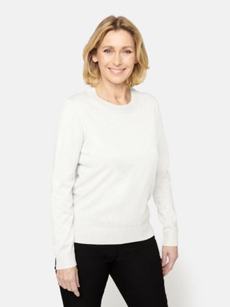 Brandtex - Langærmet Strik - Råhvid