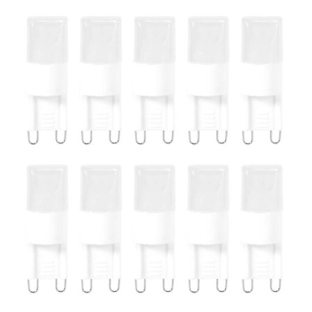 10x G9 1W LED Lyspære Lampe Lys Varmhvit 3500 K