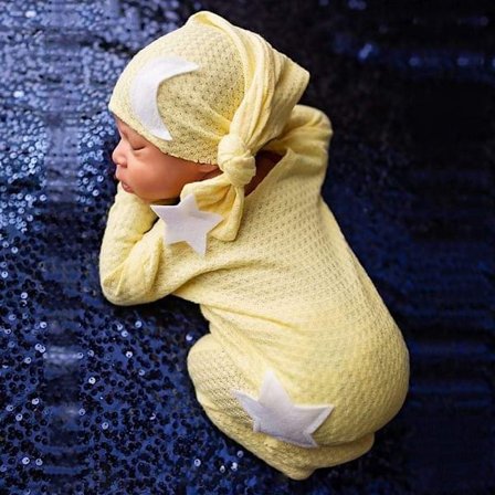 Baby Heklet Strikket Fotografi Prop Antrekk, 2PCS Nyfødt Foto Prop Romper Hatter Kostyme Spedbarn Tilbehør for 0-2 Måned